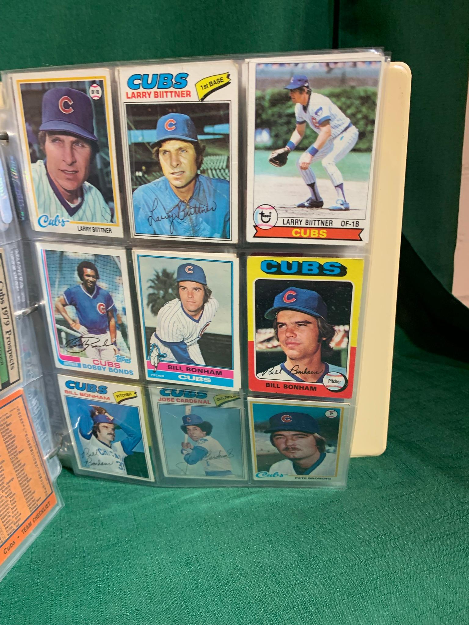 Binder 70's Astros, Braves, Cubs & Dodger Baseball Cards