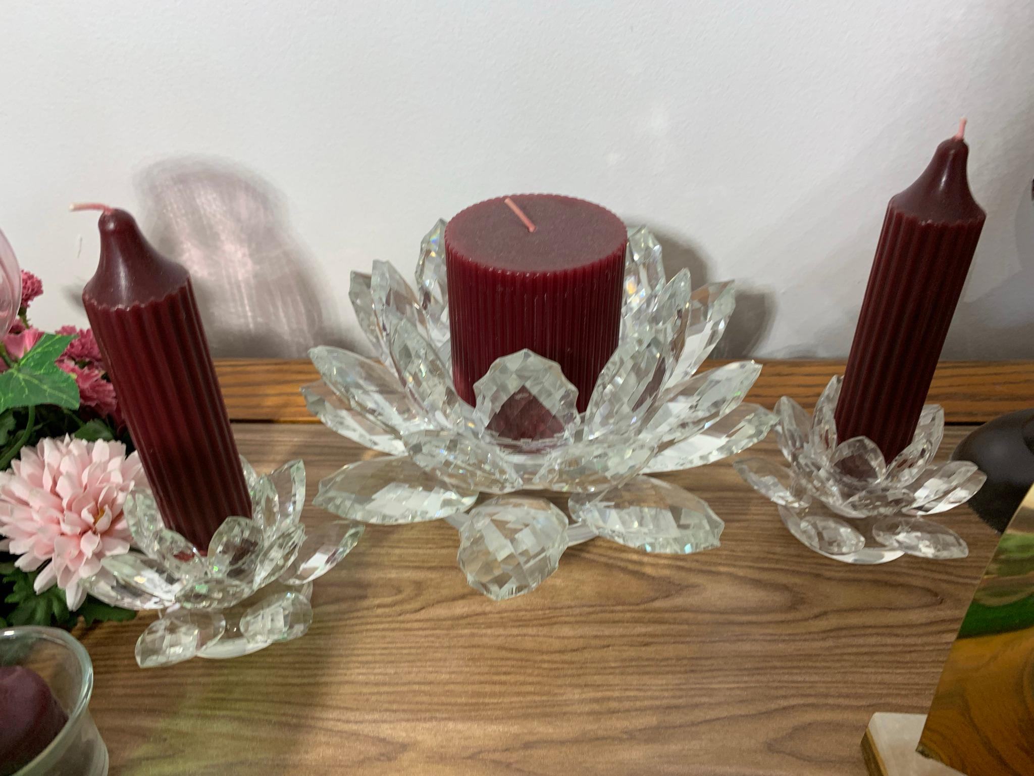 Console Table & Contents - Candles, Home Interior, Glassware & More