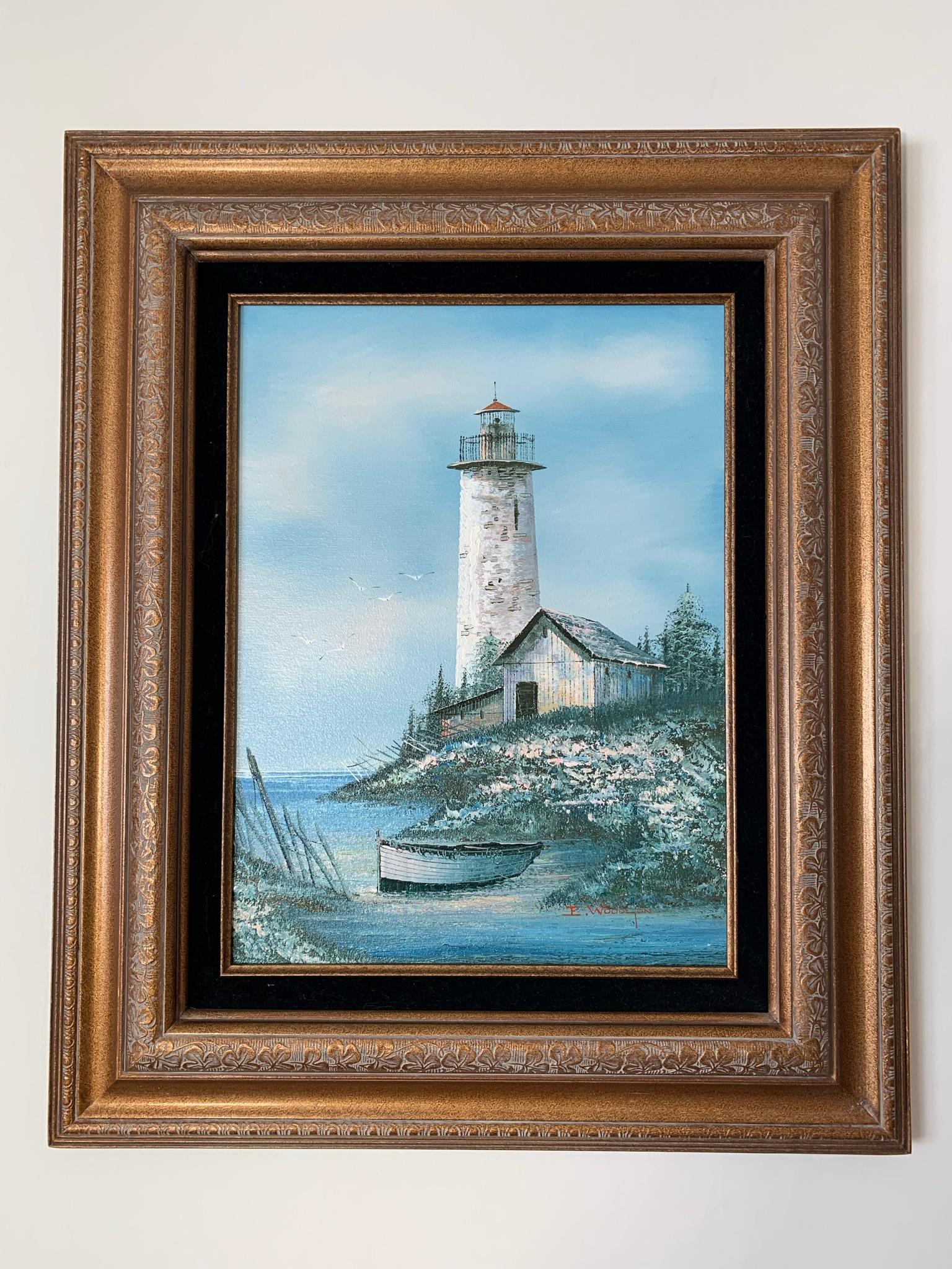 Group of Nautical Art - Ships & Lighthouses.  Well Framed.