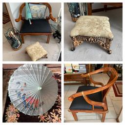 Schnadig Chair, Foot Stool, Parasol, Umbrellas & More