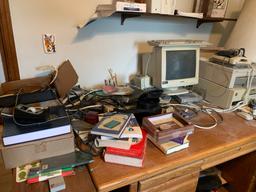 Cleanout Office - Printers, Paper, Desks, Monitors, Book Shelf, Books & More.  See Photos