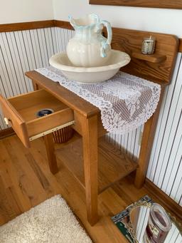 Wash Stand, Mirror, Wash Bowl & More.  See Photos