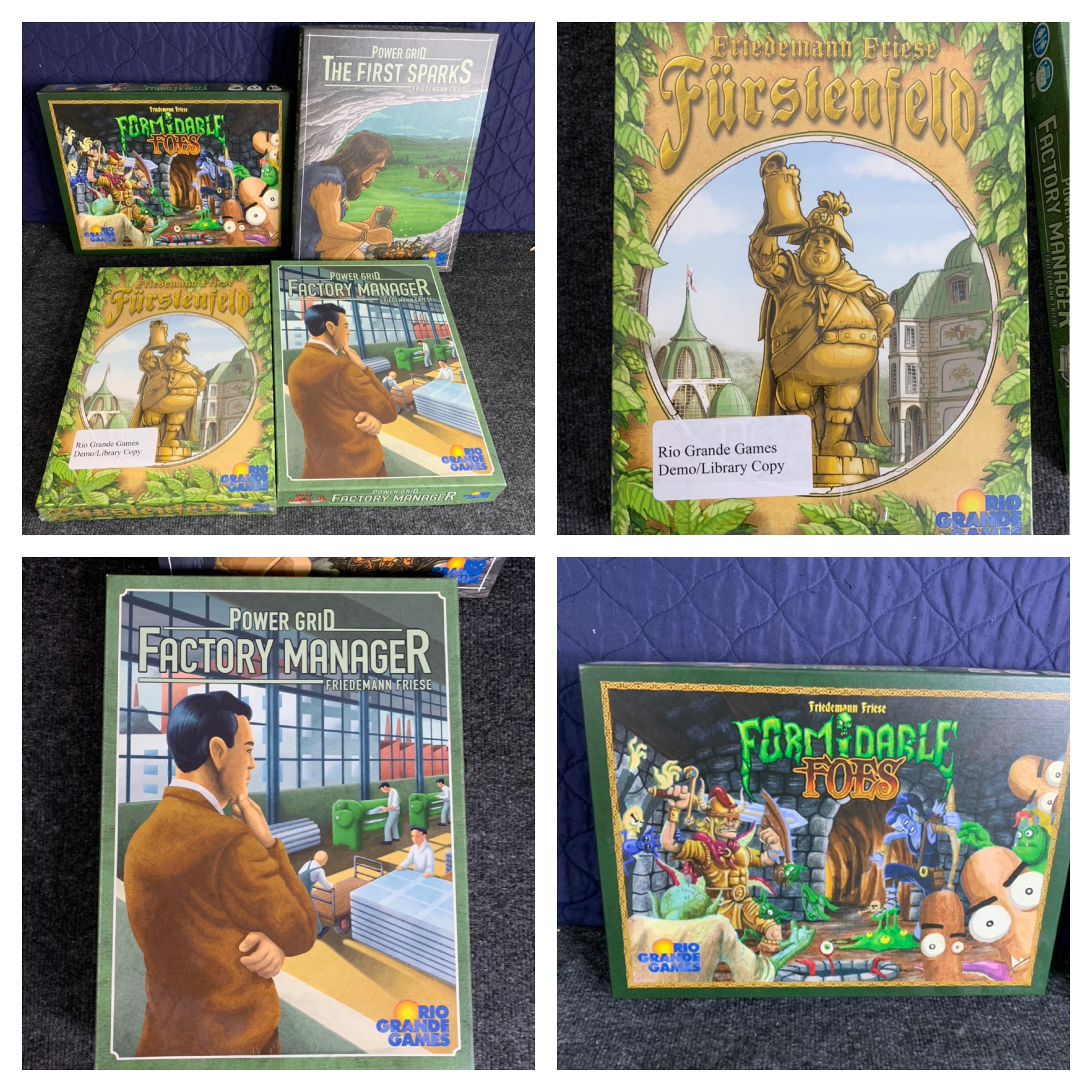 Formidable Foes, Furstenfeld, Power Grid: Factory Manager, Power Grid: The First Sparks