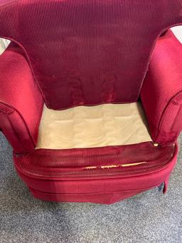 2 Upholstered Chairs including leather