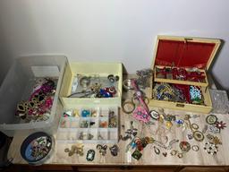 Group of Costume Jewelry Including Some Sterling Silver Items