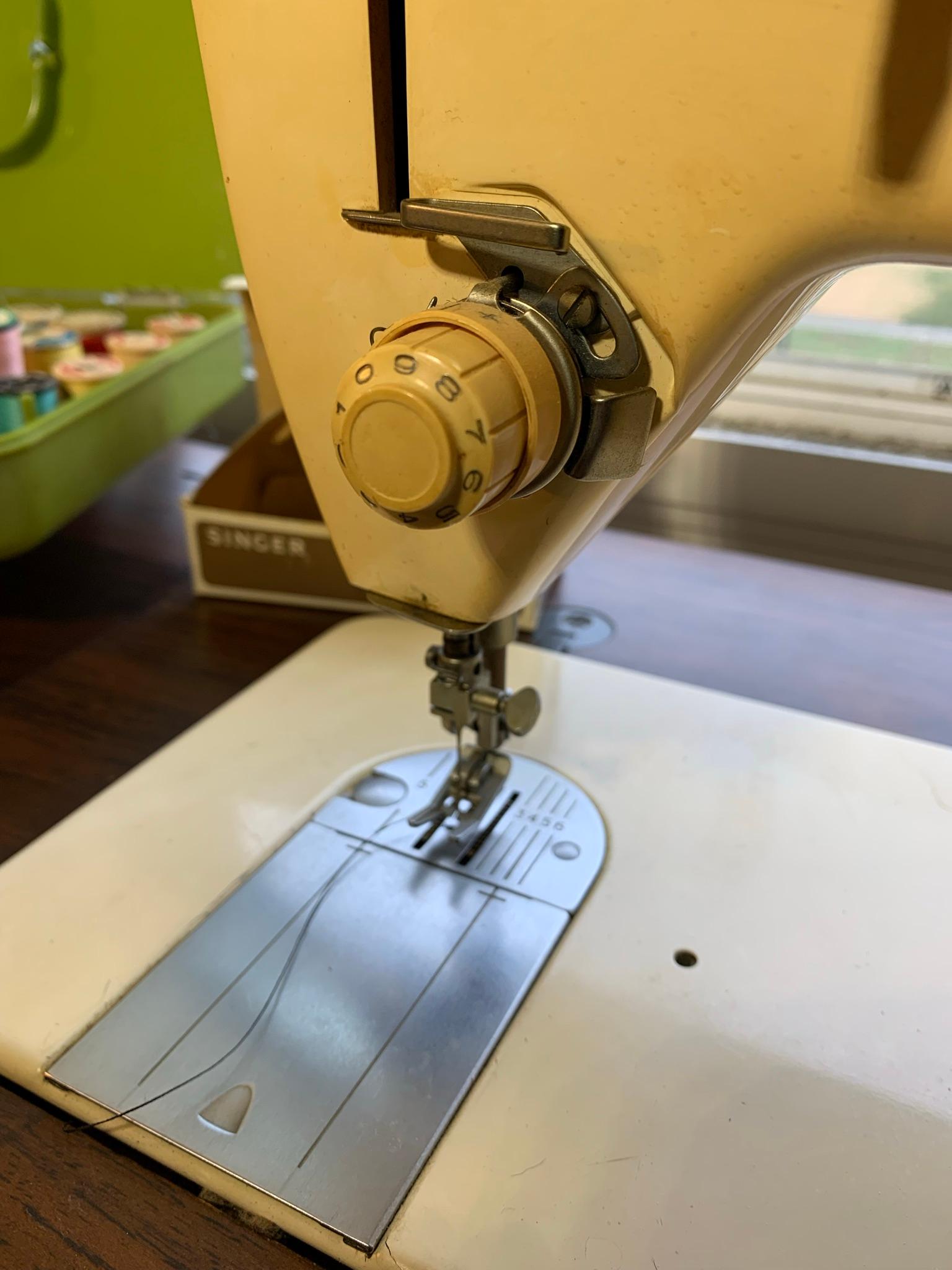 Singer Fashion Mate 362 Sewing Machine, Sewing Cabinet & Sewing Items