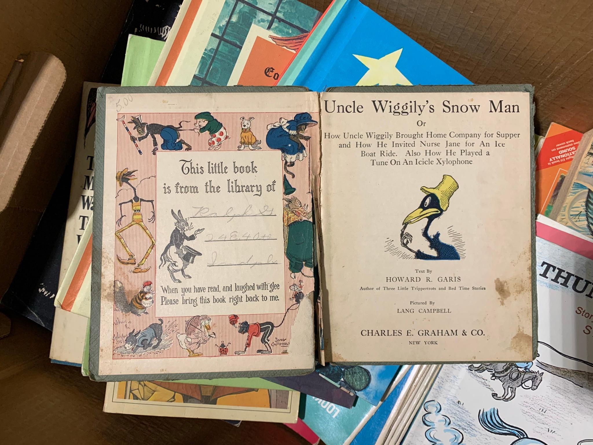 Great Group of Vintage Books including Children's Books, Bookcase, Cassette Tapes & More