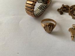 10k gold ring and pendants, Gruen watch & More