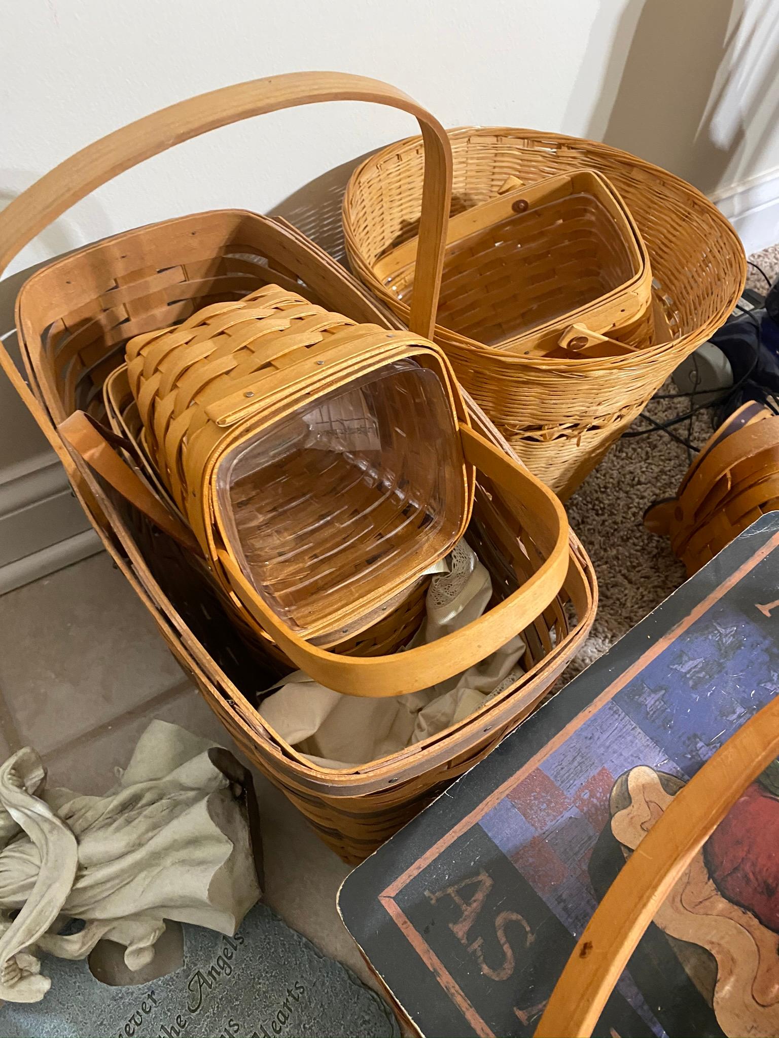 Group lot of baskets including Longaberger