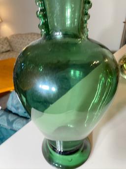 Antique Blown Glass Vase with Applied Details