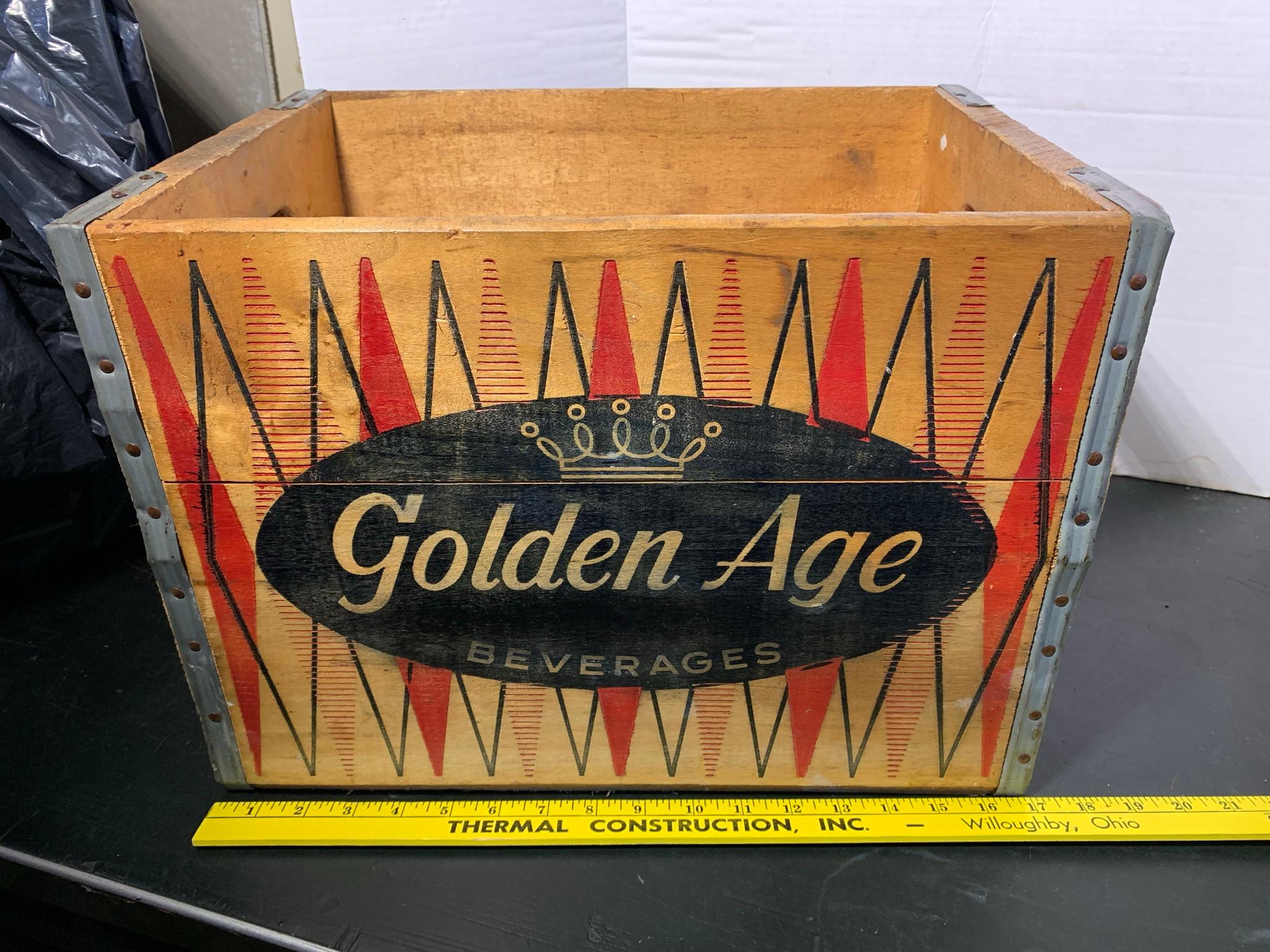 Golden Age Beverages Wooden Crate