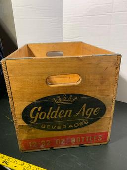 Golden Age Beverages Wooden Crate