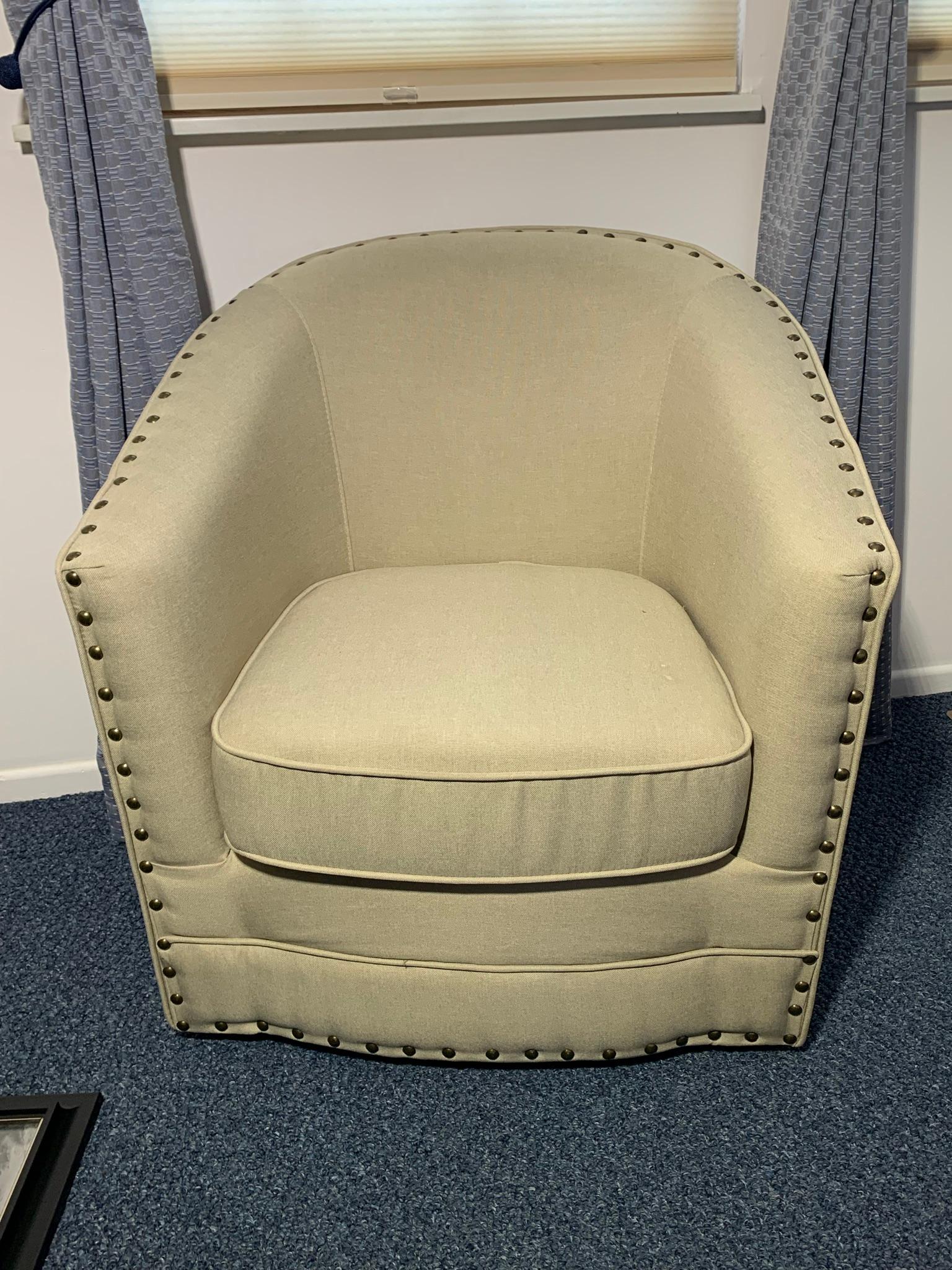 2 Upholstered Swivel Chairs