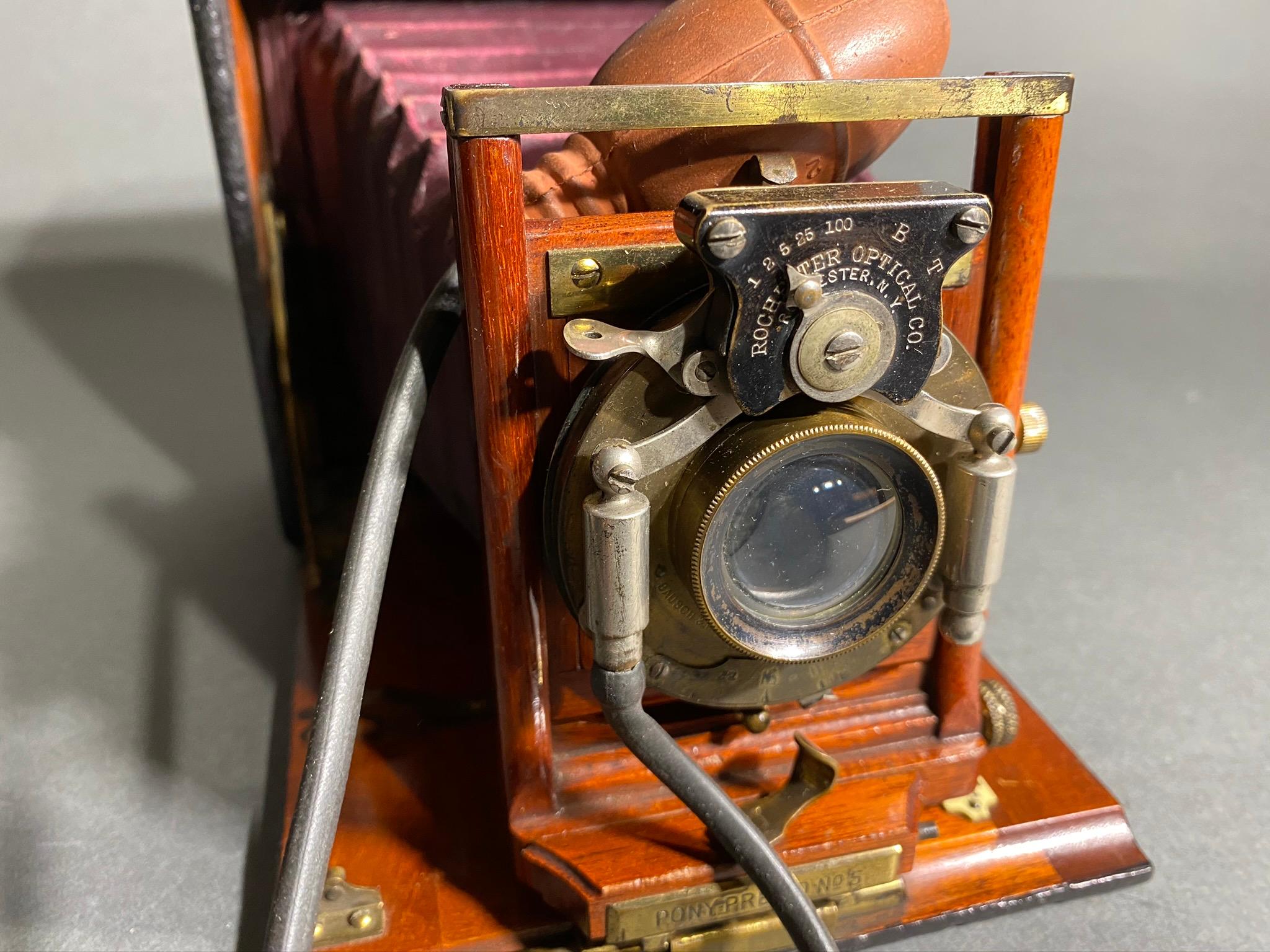 Antique Red Bellows Pony Premo No. 5 Camera PLUS