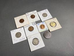 Group lot of assorted coins including errors