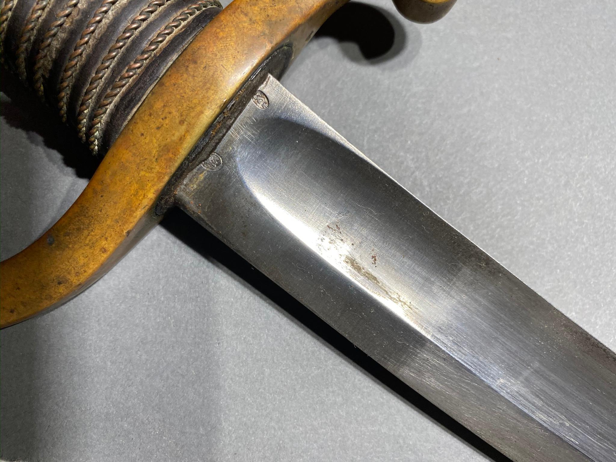 1829 French Light Artillery Sabre in Scabbard