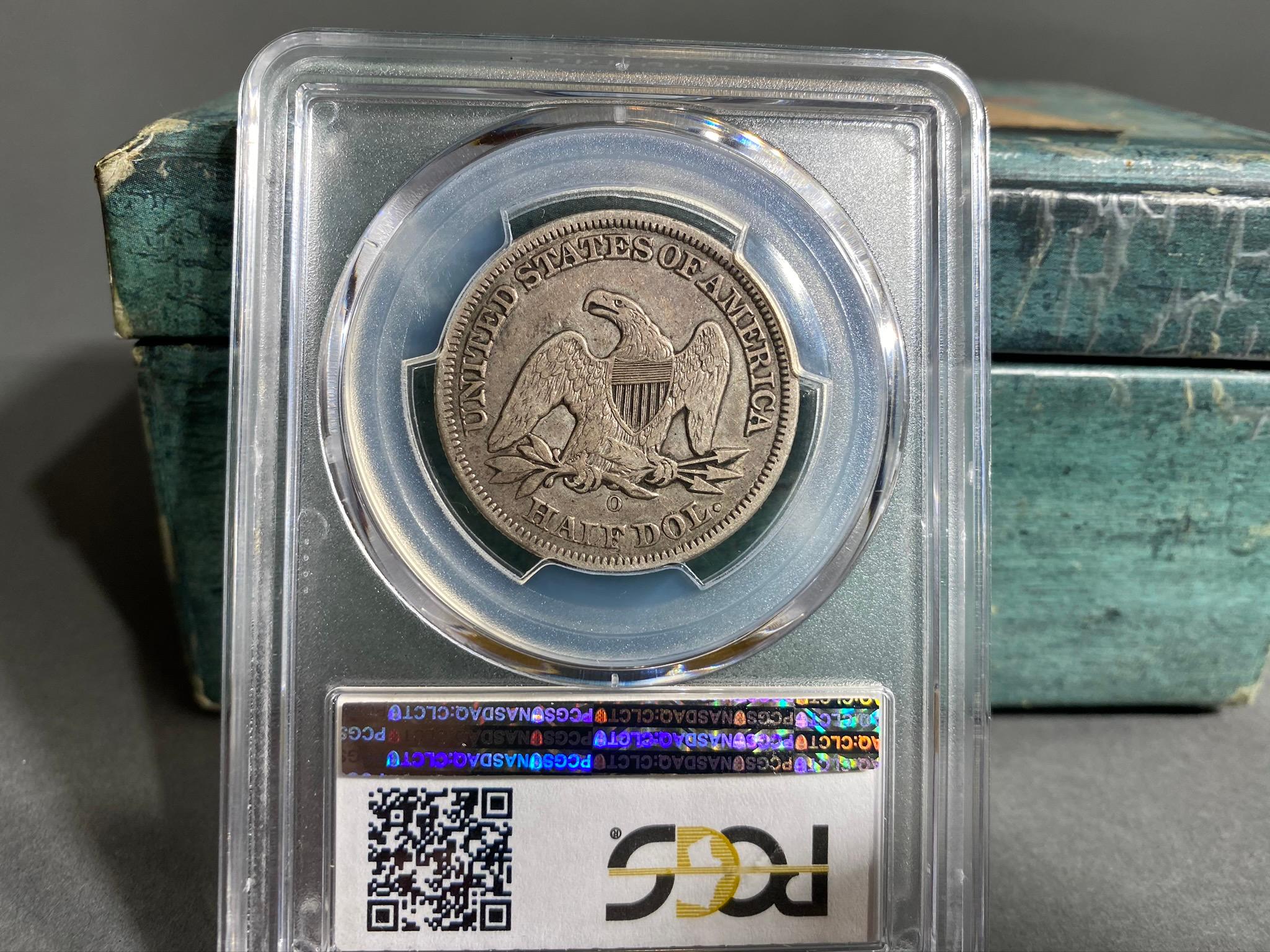 PCGS VF30 1854-O 50c. Silver Coin