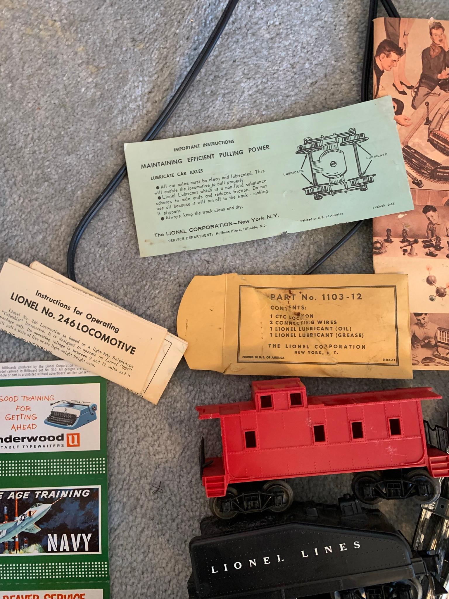 1961 Lionel Train Set.  See Photos