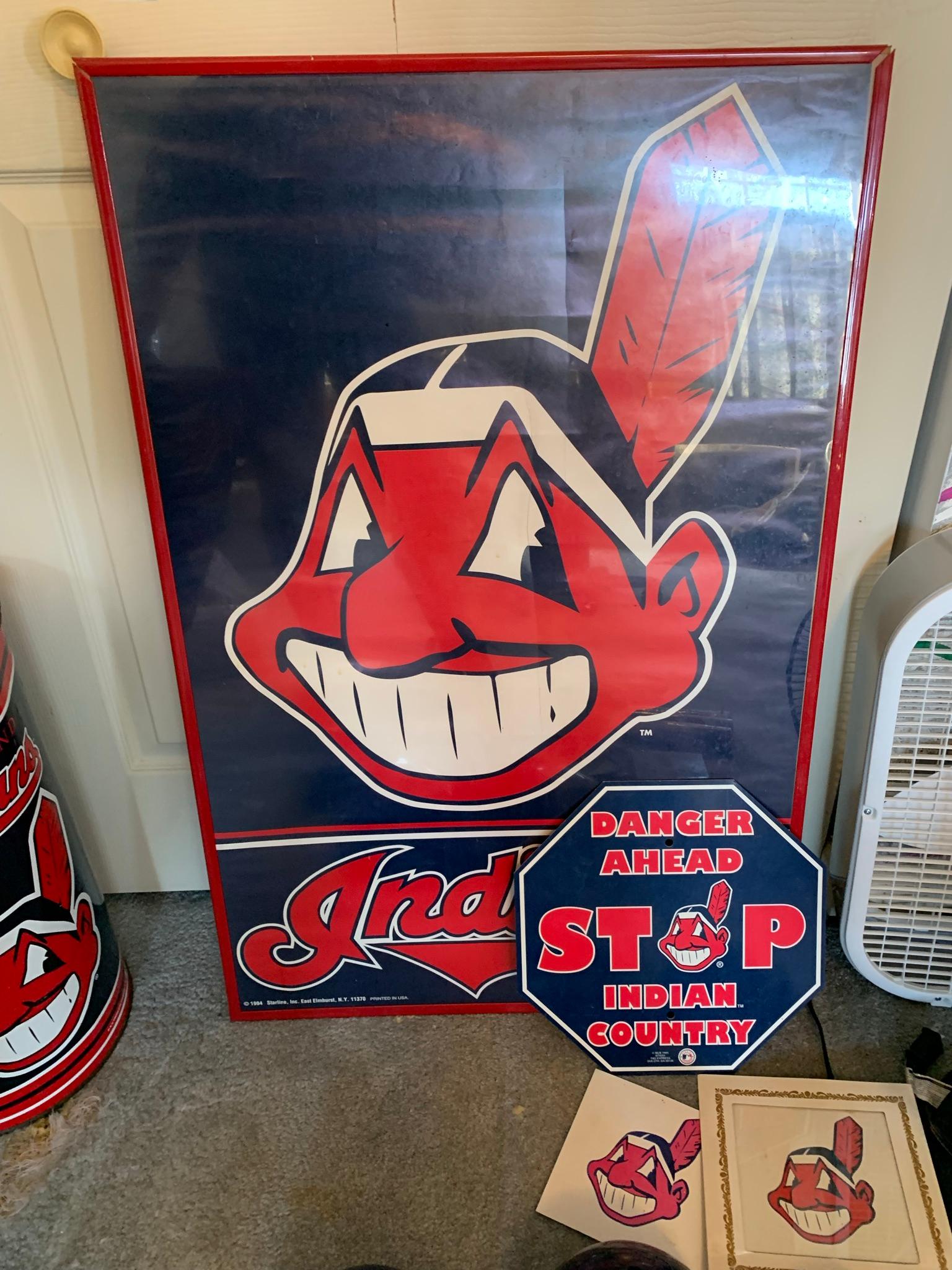 Large Group of Cleveland Indians Memorabilia