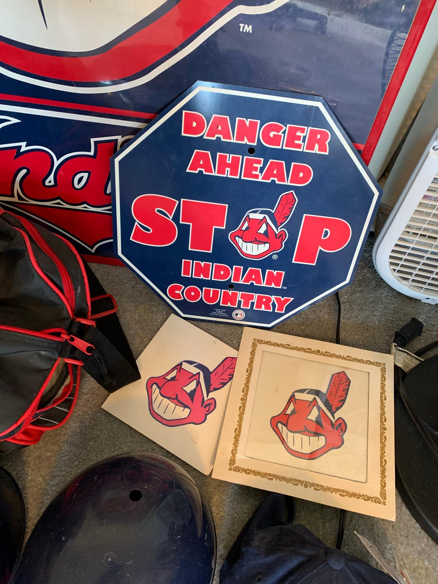 Large Group of Cleveland Indians Memorabilia