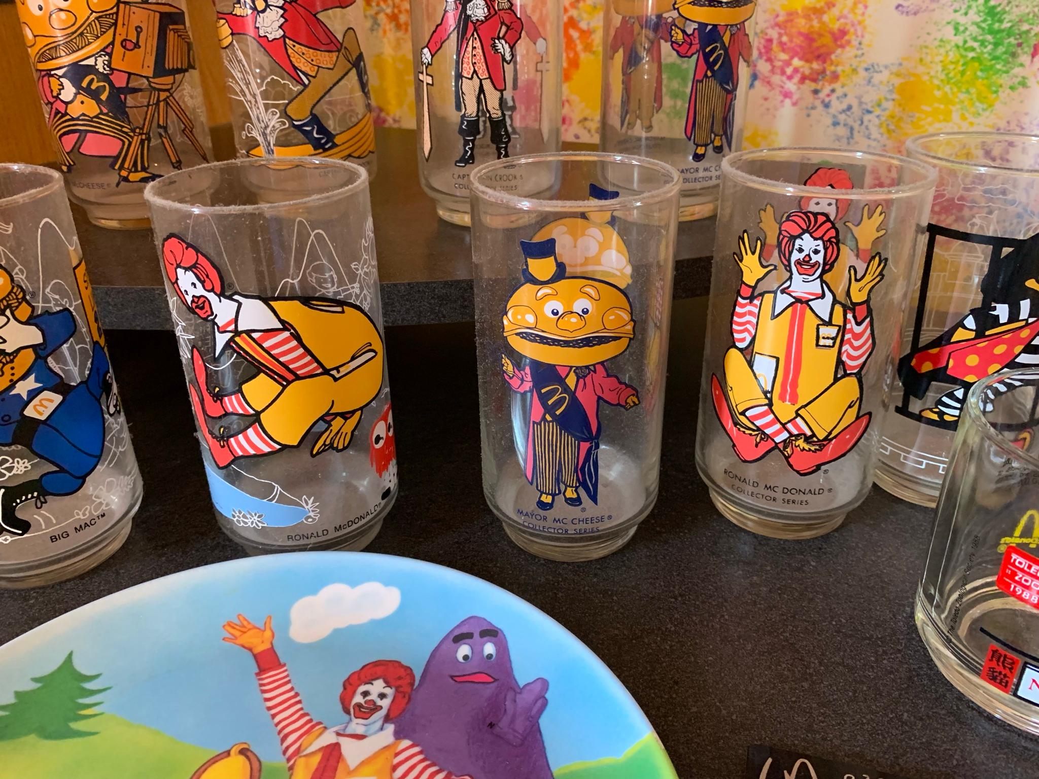 Great Group of Vintage McDonalds Items including Uniform by Typical & Collector Glasses