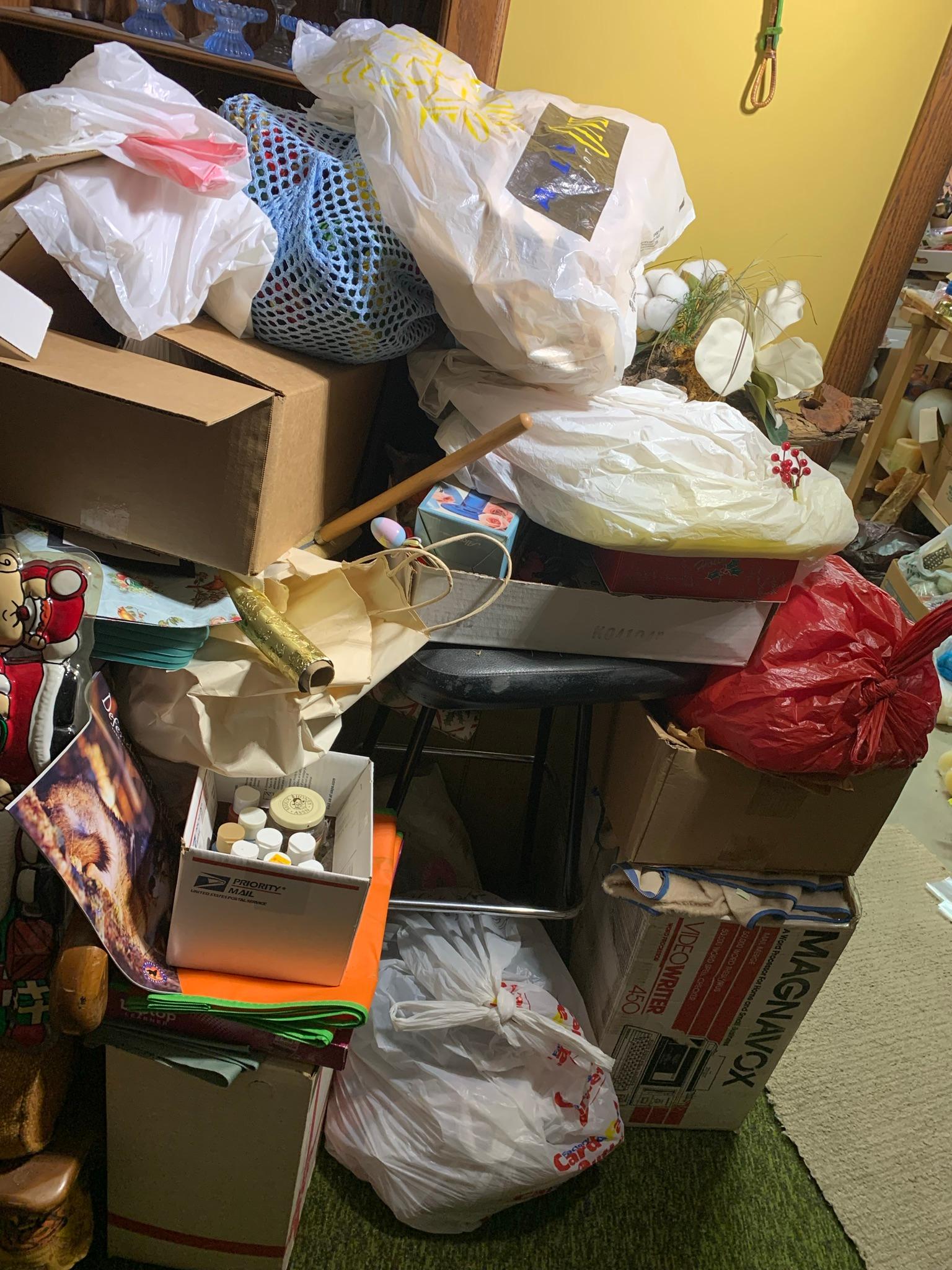 Very large basement craft area cleanout lot