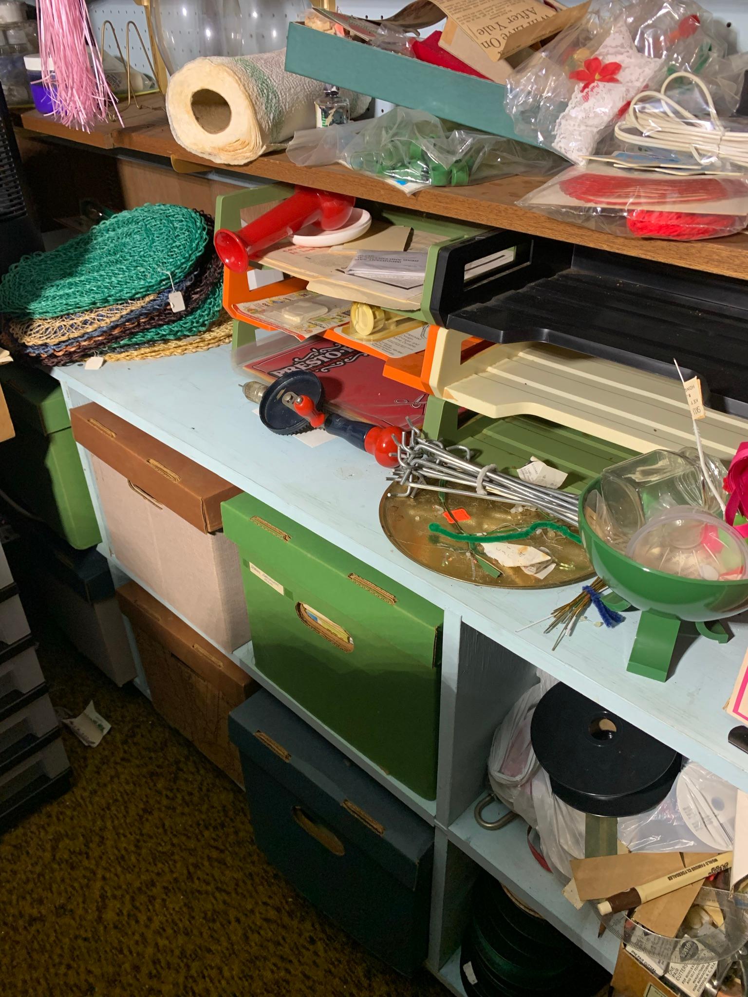 Very large basement craft area cleanout lot