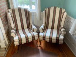 2 Upholstered Wingback Chairs