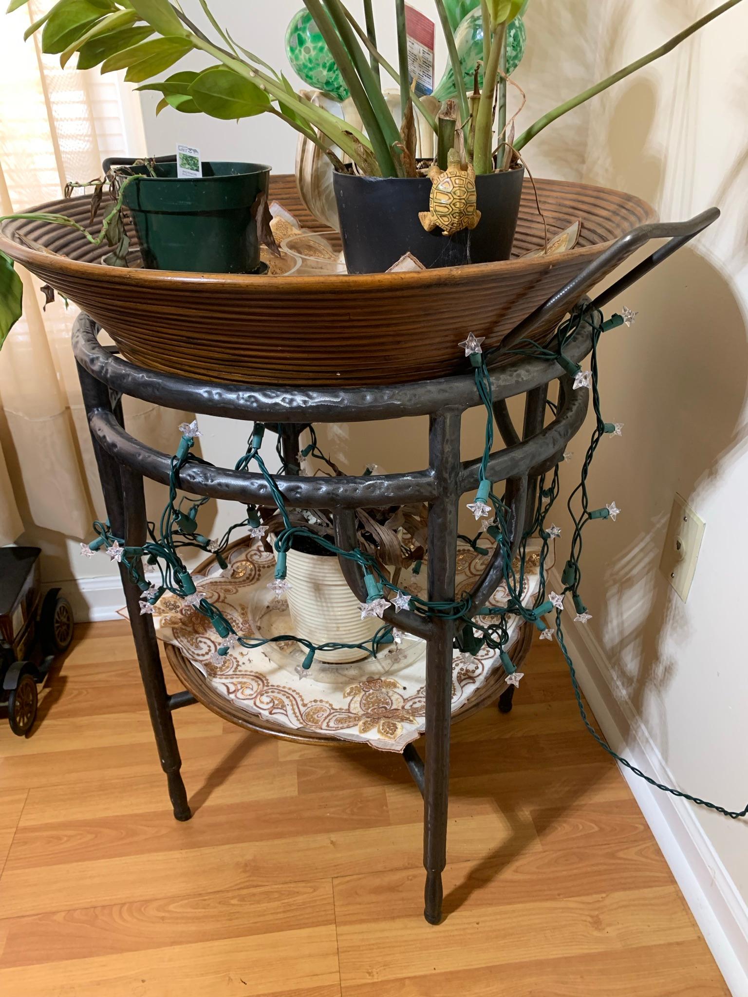 Side Stand with Plants, Framed Print, Oversized Chair, Vase Mirror, Hoover Vacuum & Closet Contents