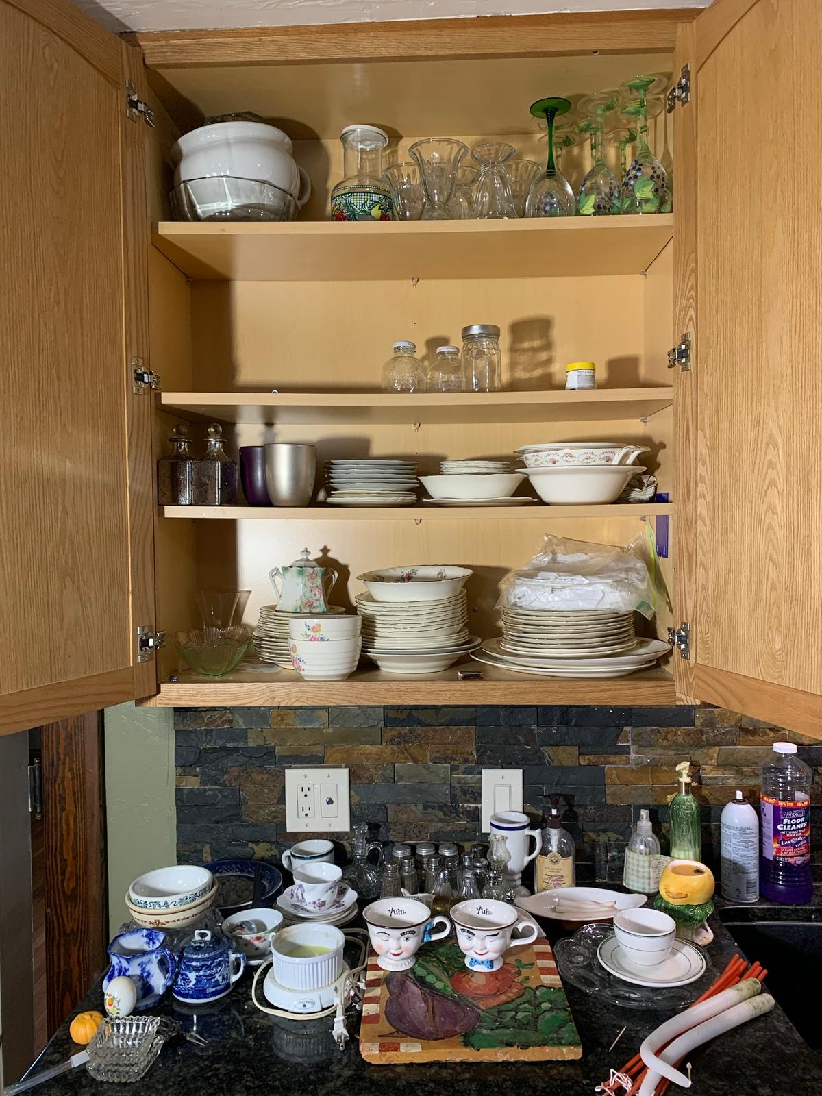 Kitchen Cleanout -  Dishes, China by Homer Laughlin, Glassware, Antique Waffle Iron & More