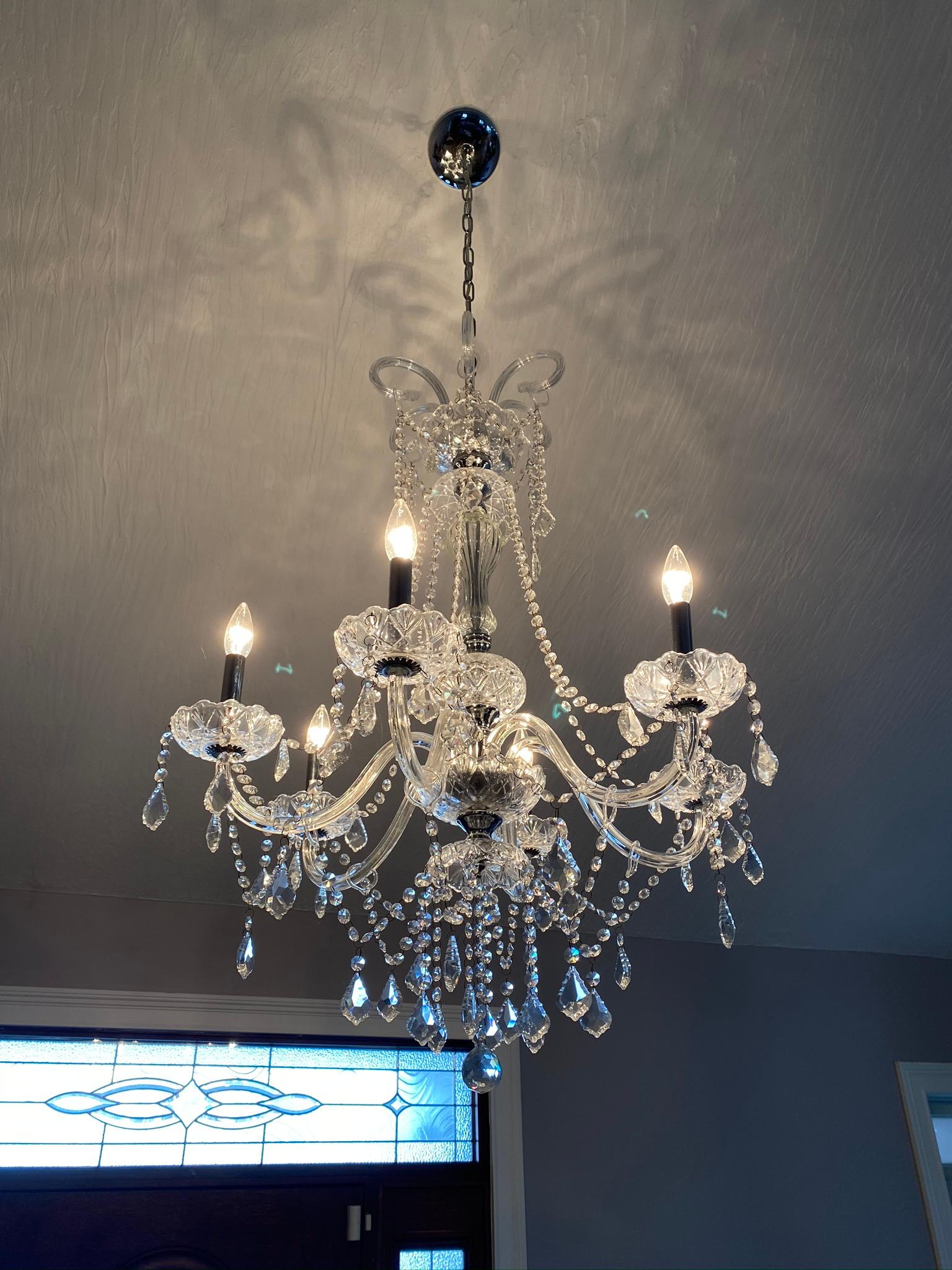 2 Glass Chandeliers