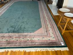 11' x 18' Hand Knotted Woven Indian Rug or Carpet