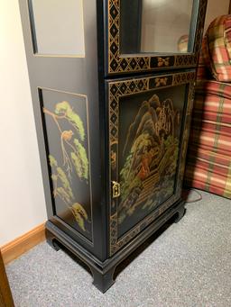 Jasper Original Hand Painted Oriental Themed Curio Cabinet