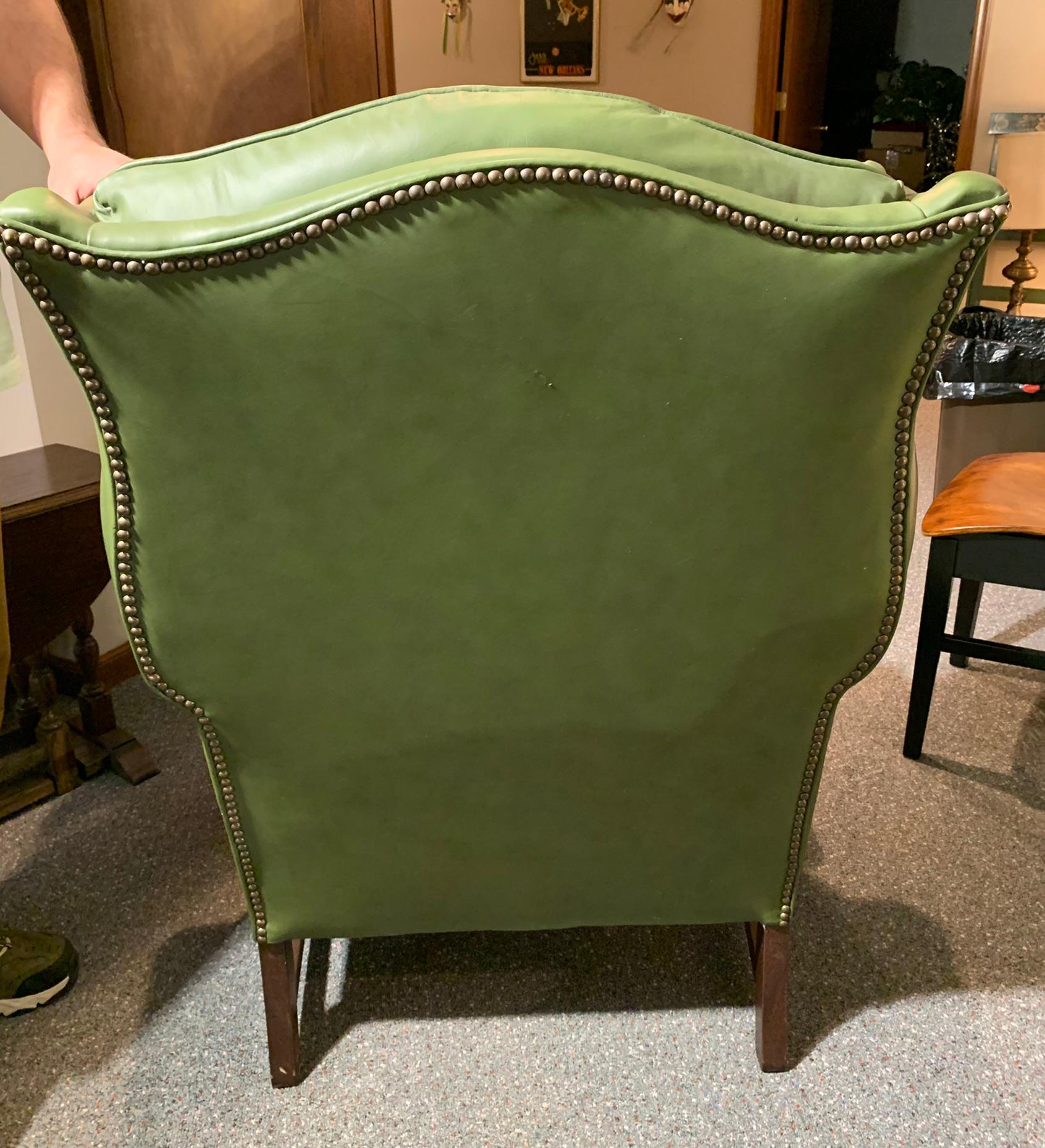 Buchanan's Fine Furniture Green Wingback Chair