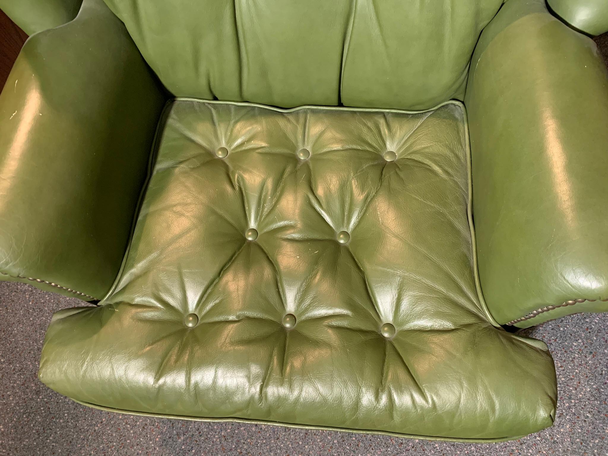 Buchanan's Fine Furniture Green Wingback Chair