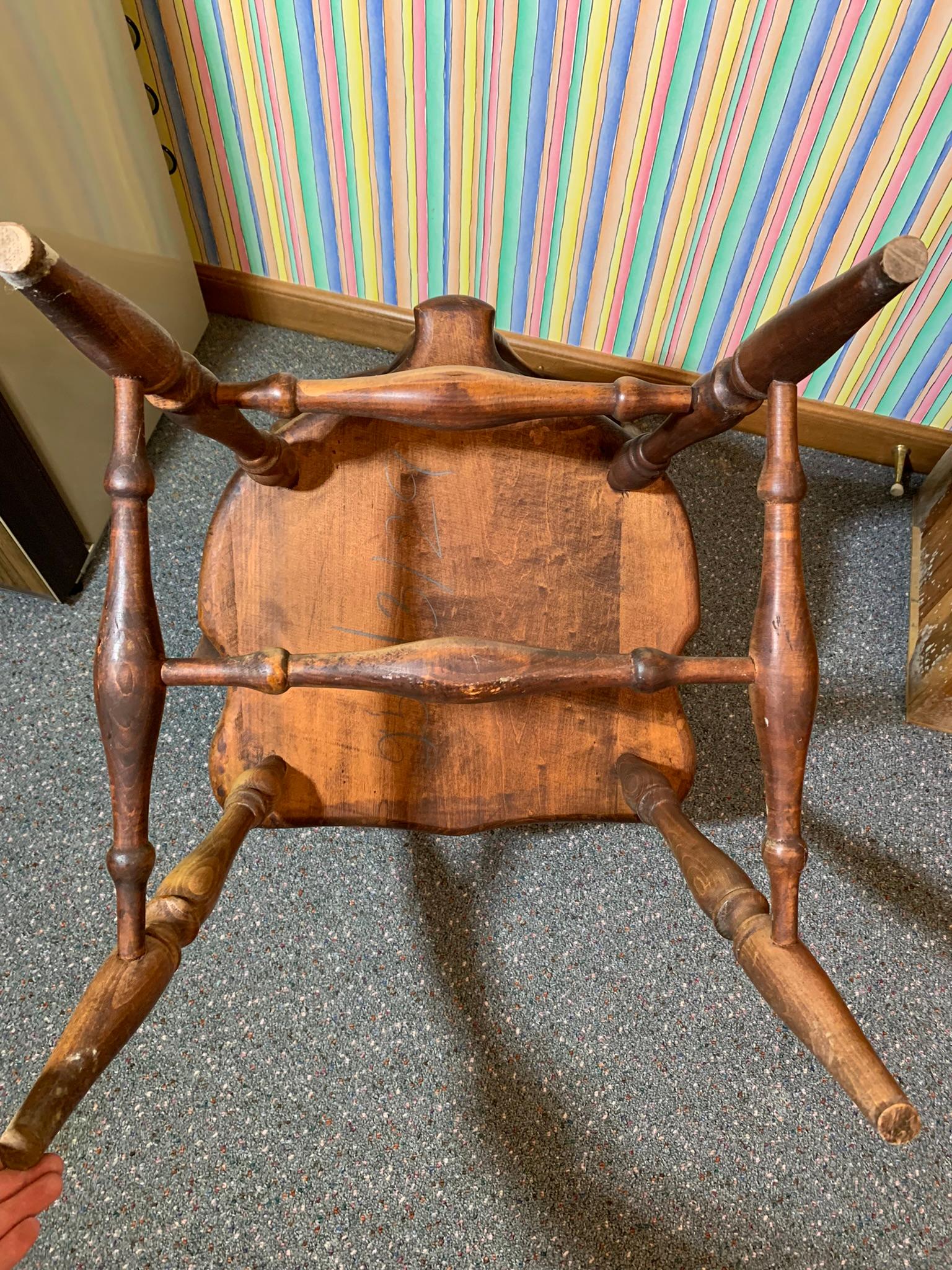 Chair, Fish Print & Cat Decorations