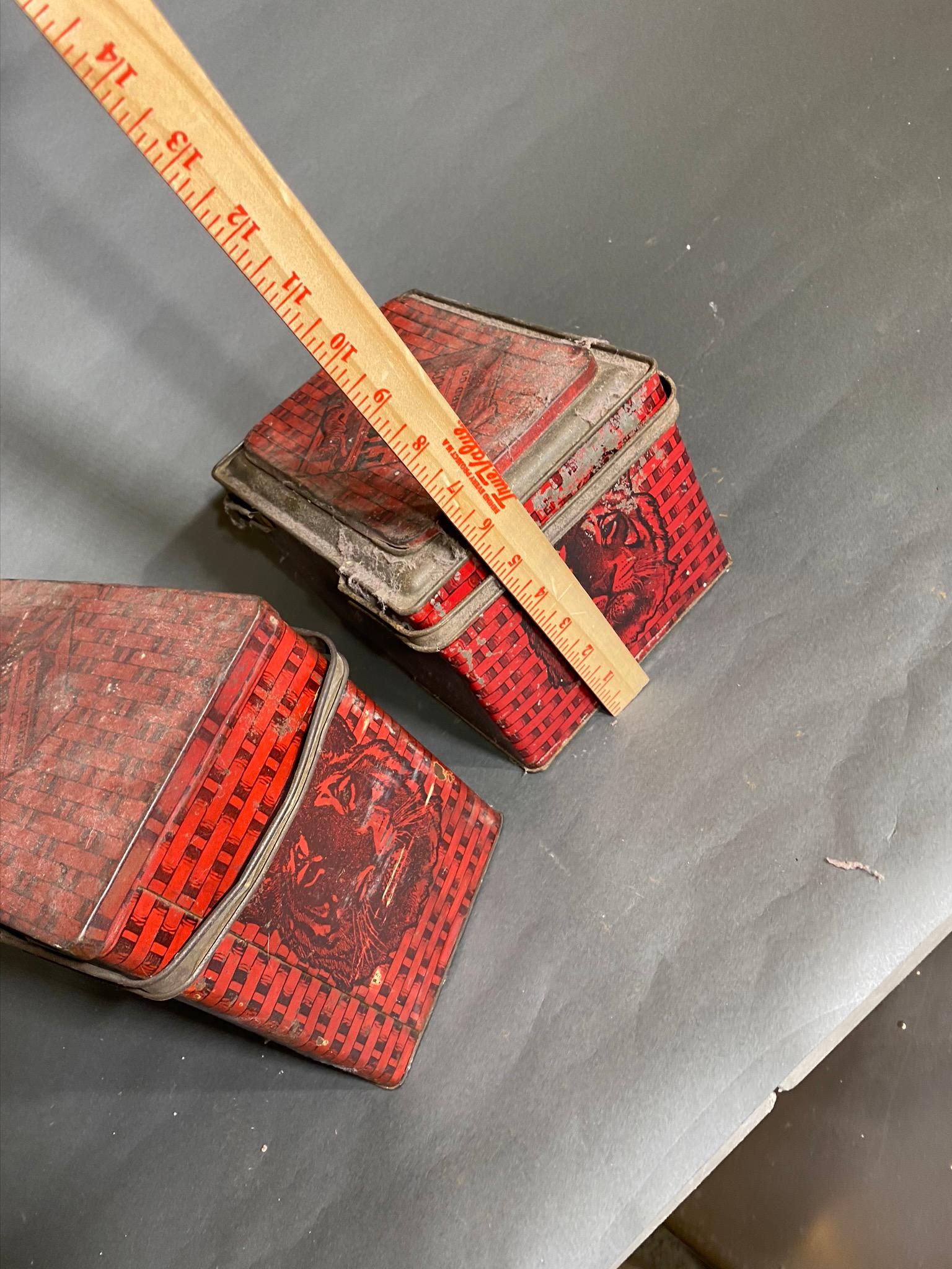 2 Antique Tiger Chewing Tobacco Tins