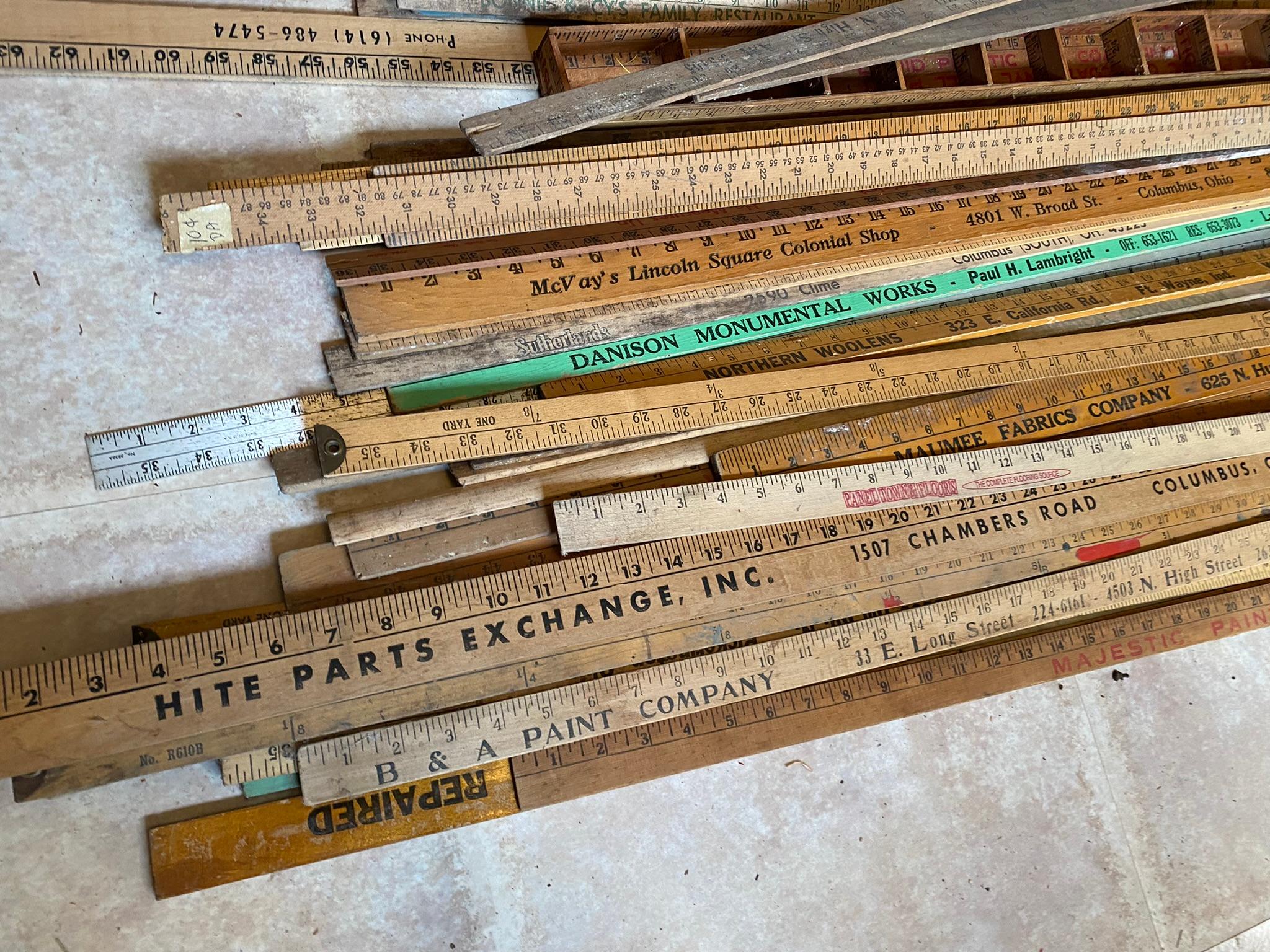 Huge Lot of Advertising Yardsticks