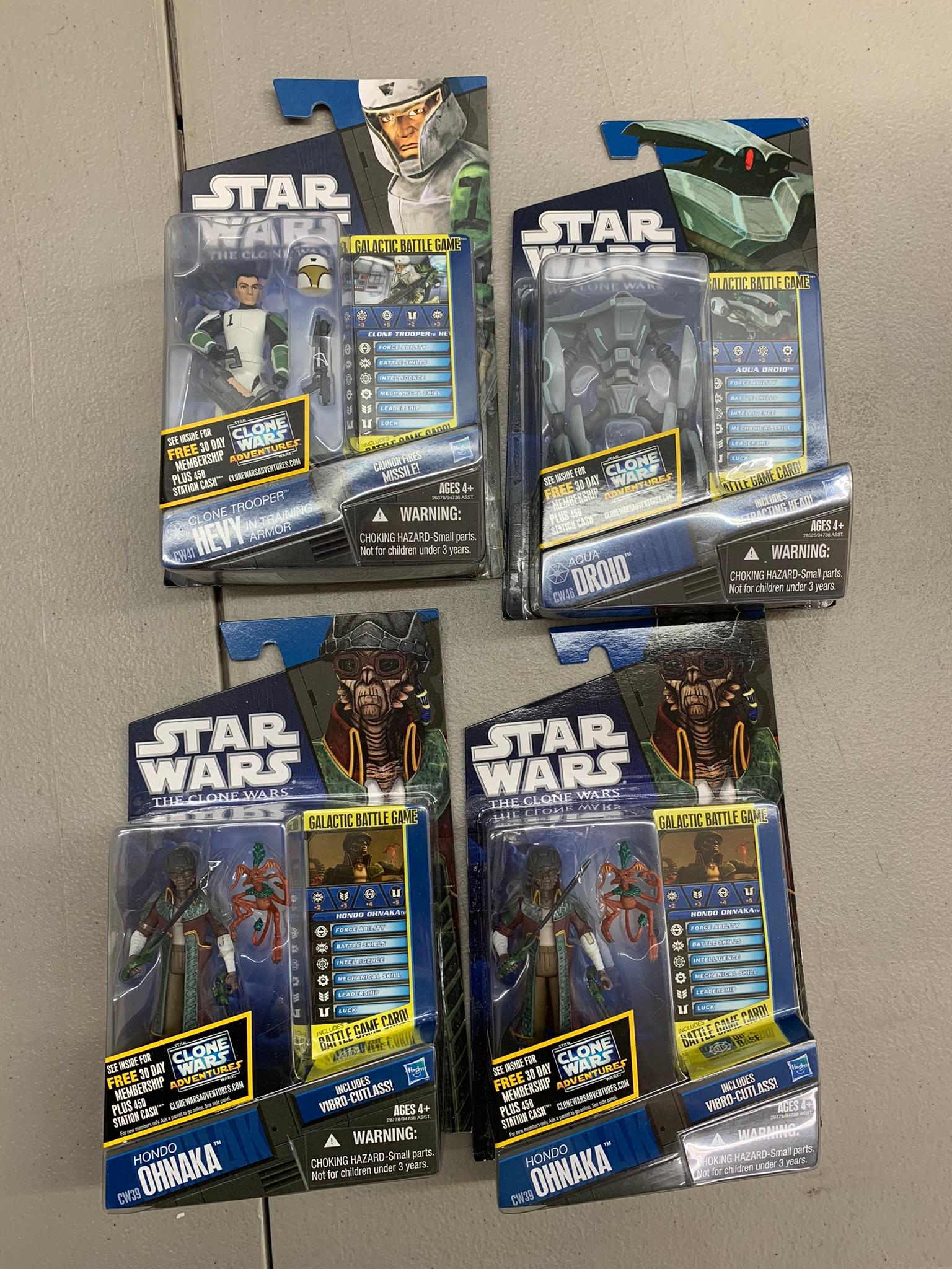 Group of  Hasbro Star Wars The Clone Wars Figures & Star Wars Rebel Trooper Signature Series