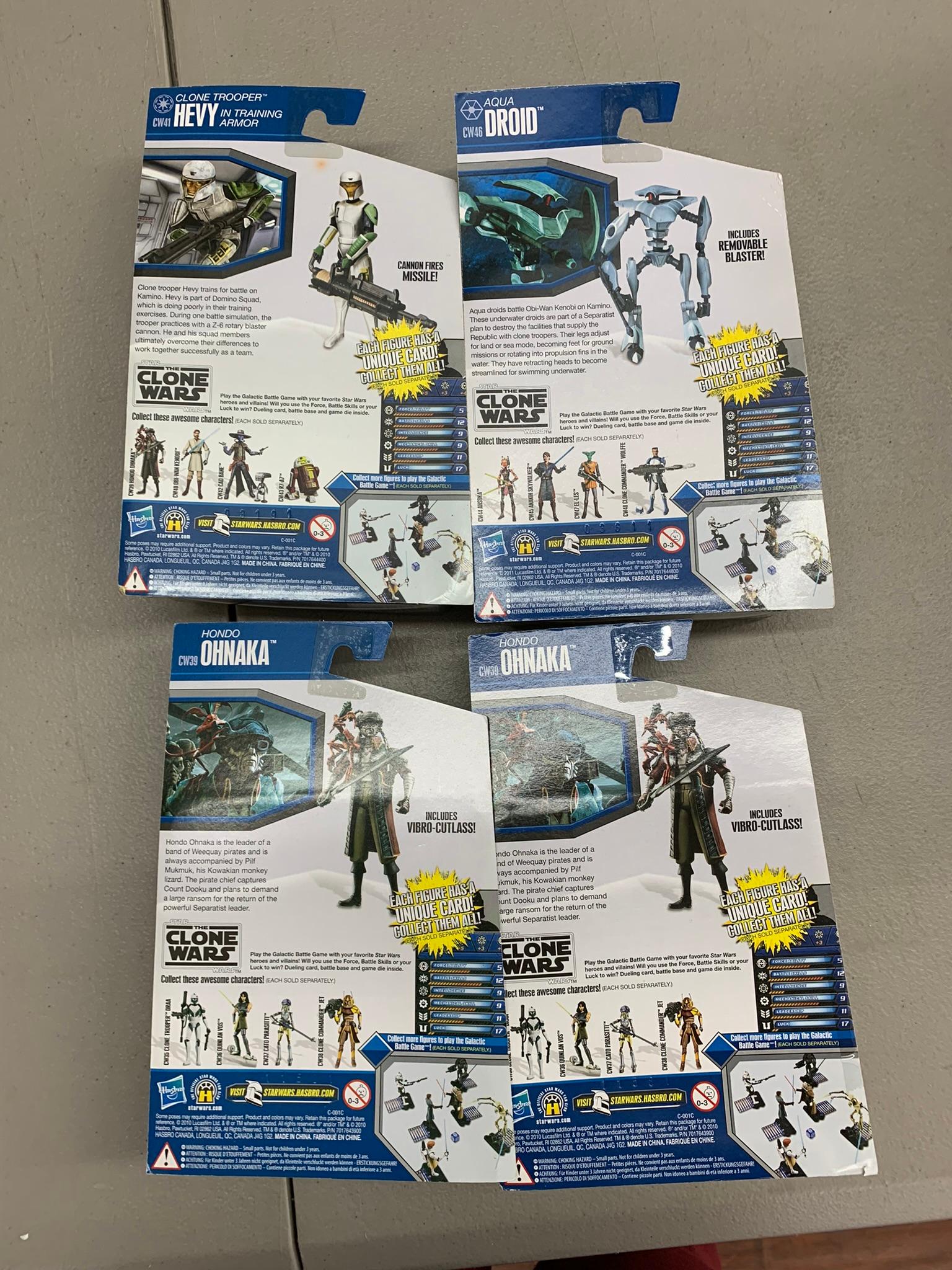 Group of  Hasbro Star Wars The Clone Wars Figures & Star Wars Rebel Trooper Signature Series