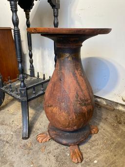 Unusual Pedestal w/Feet Plus Eastlake Stand with Marble Top