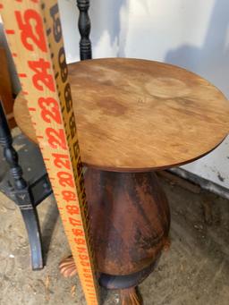 Unusual Pedestal w/Feet Plus Eastlake Stand with Marble Top