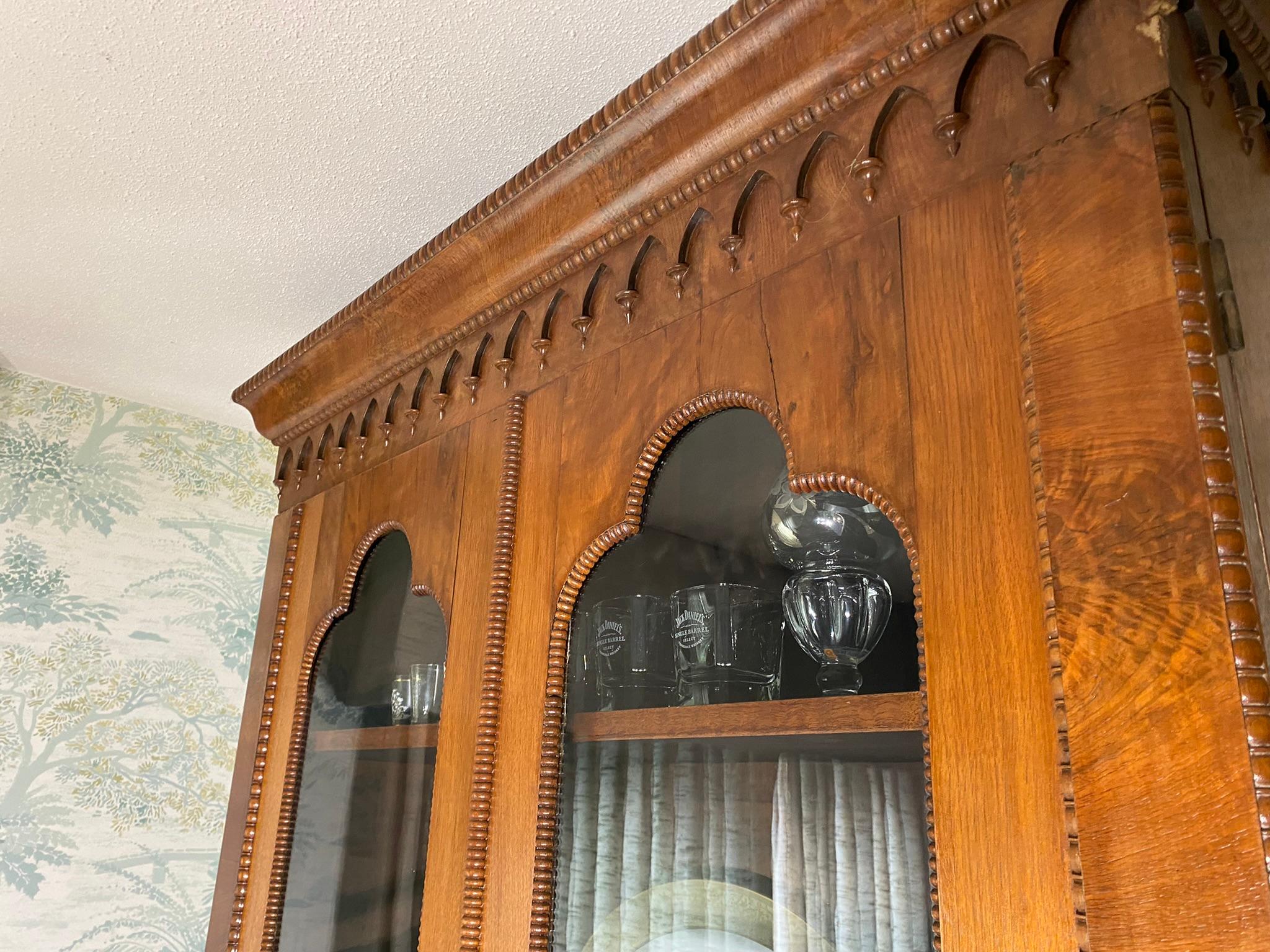 Two-Piece Victorian Butler's Secretary Desk