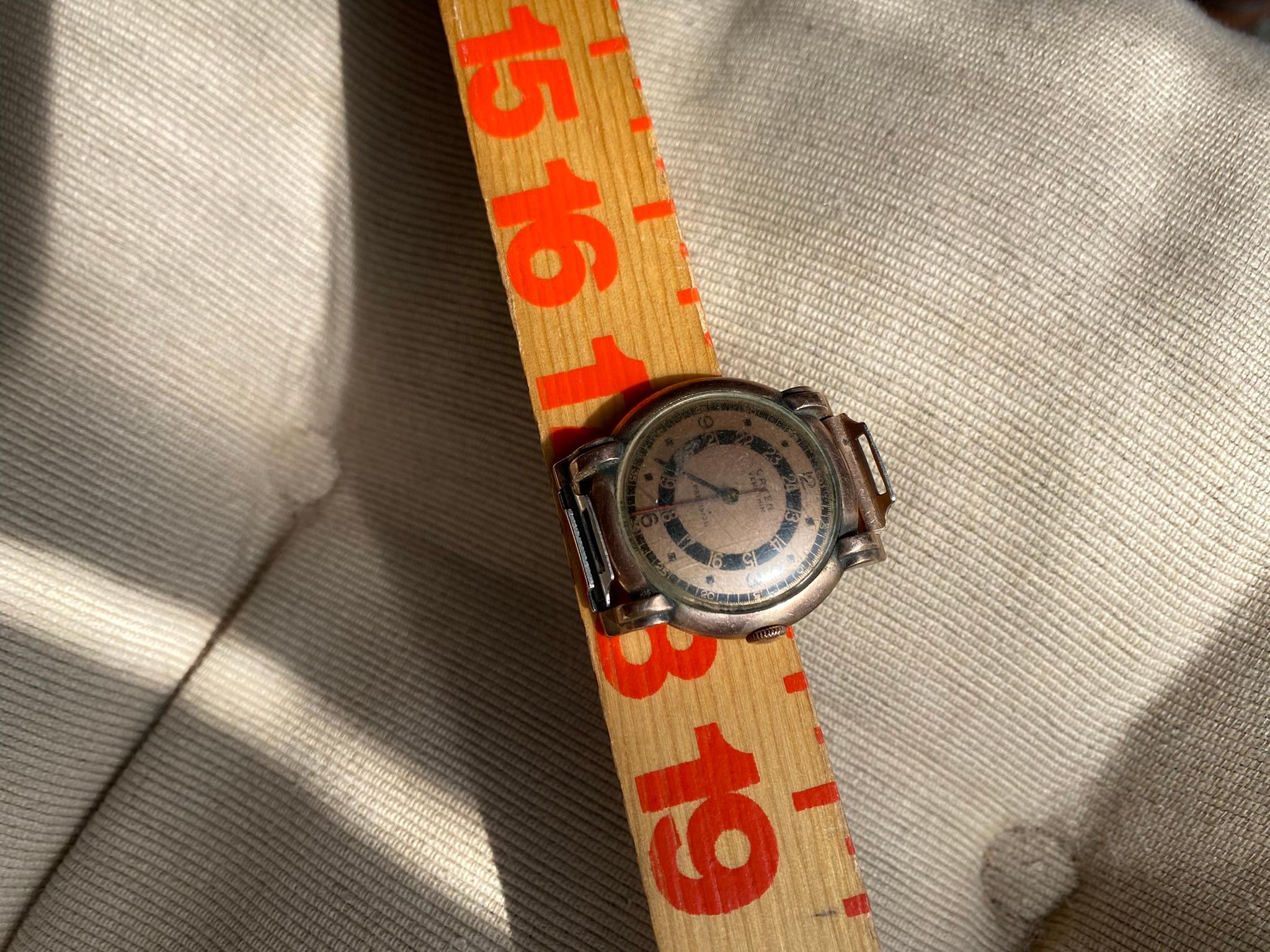 Rare Gruen Veri-Thin Men's Watch with 24 Hour Dial