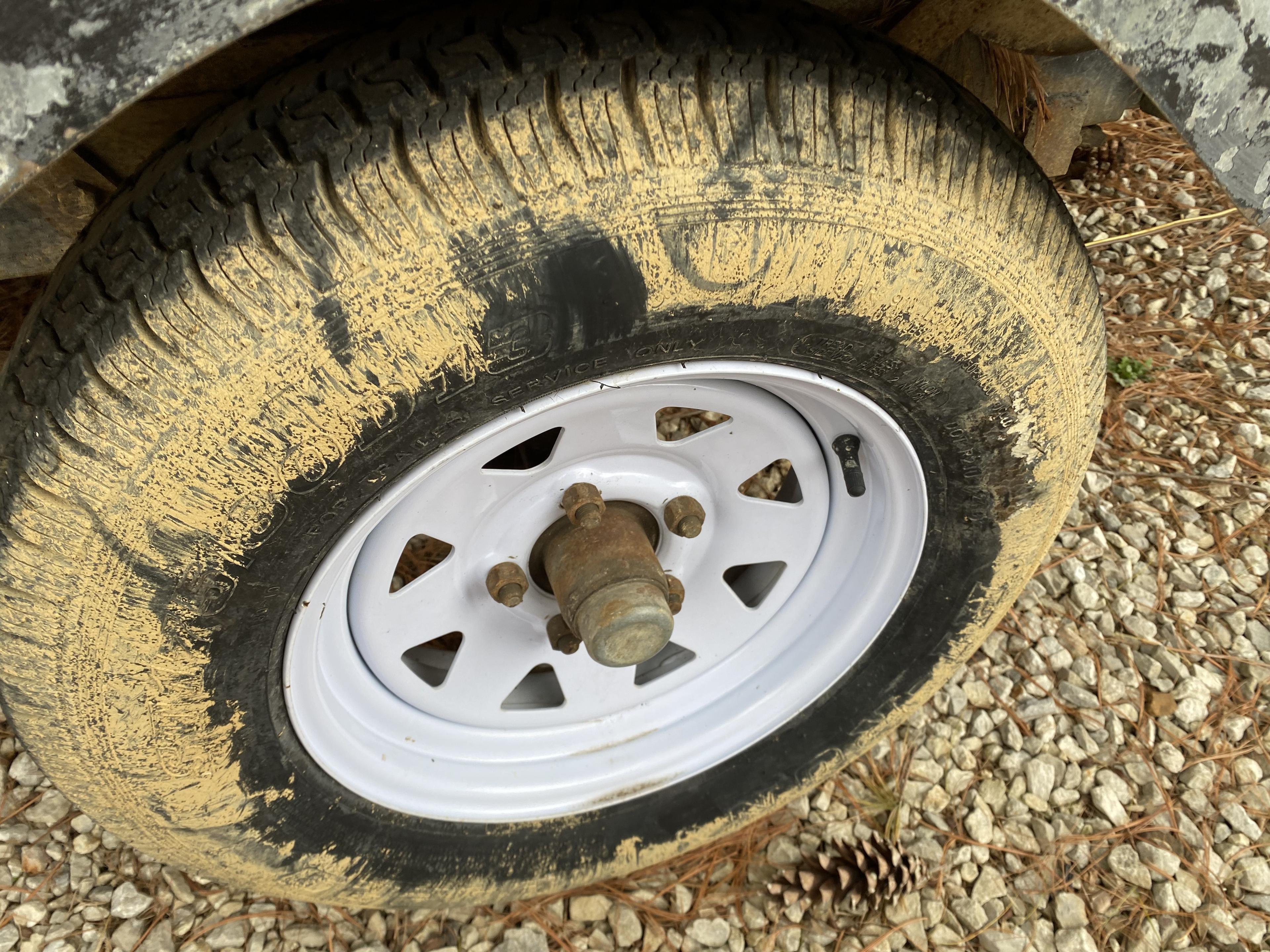 Utility trailer with box, new wheels