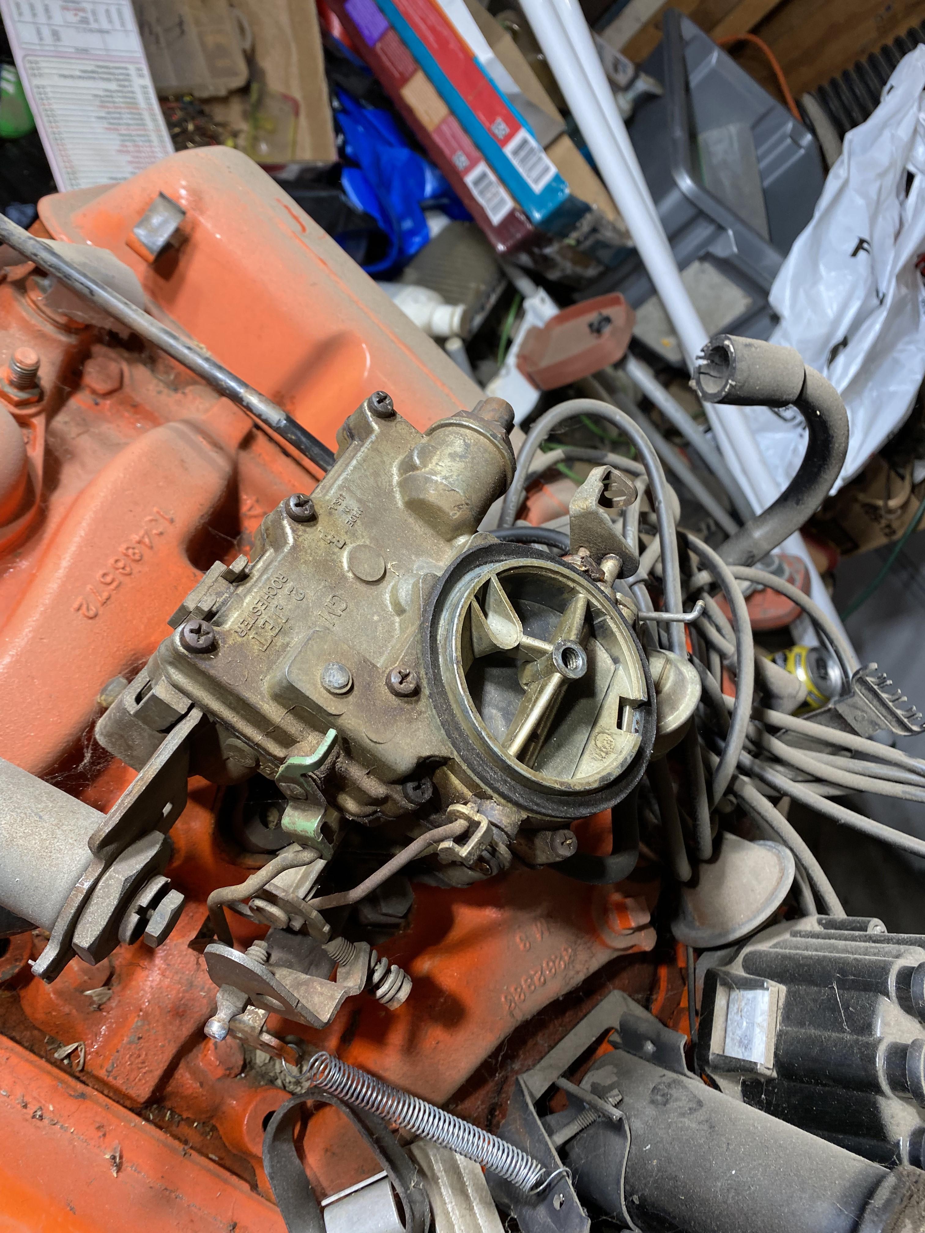 8-Cylinder Chevy Motor on Engine Stand