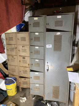 Group lot of vintage metal lockers