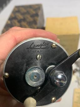 Vintage Langley Streamlite Model 310 & Vintage  Pflueger Skilkast No. 1953 Reel