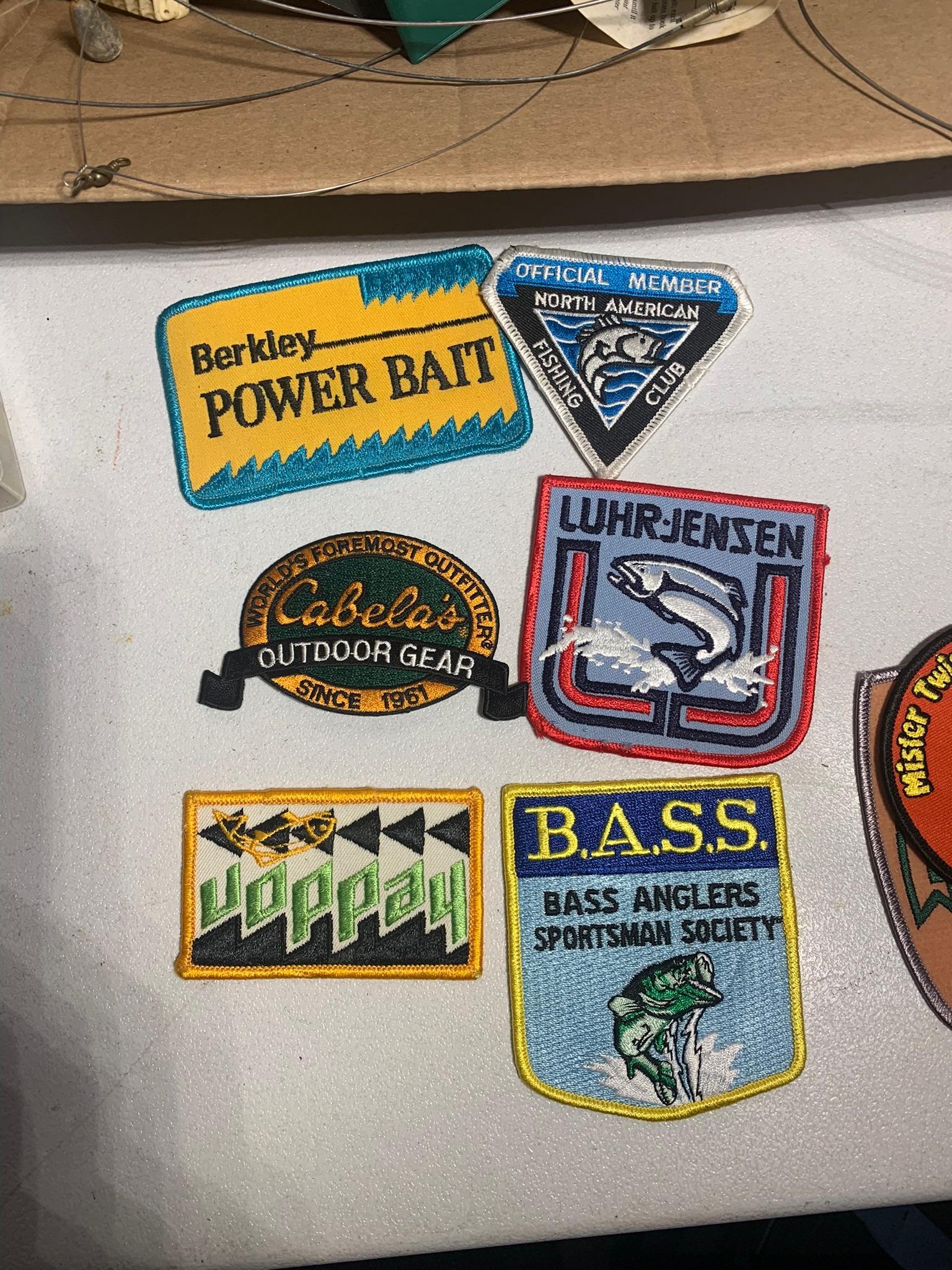 Assortment of Fishing Accessories & Fishing Patches