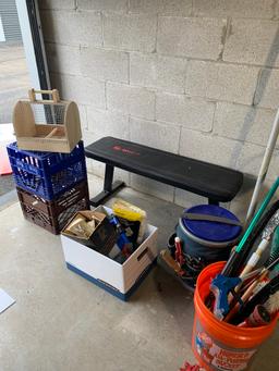 Weight Bench, Garden Items, Tree Trimmer, Mac Camp Chairs & More
